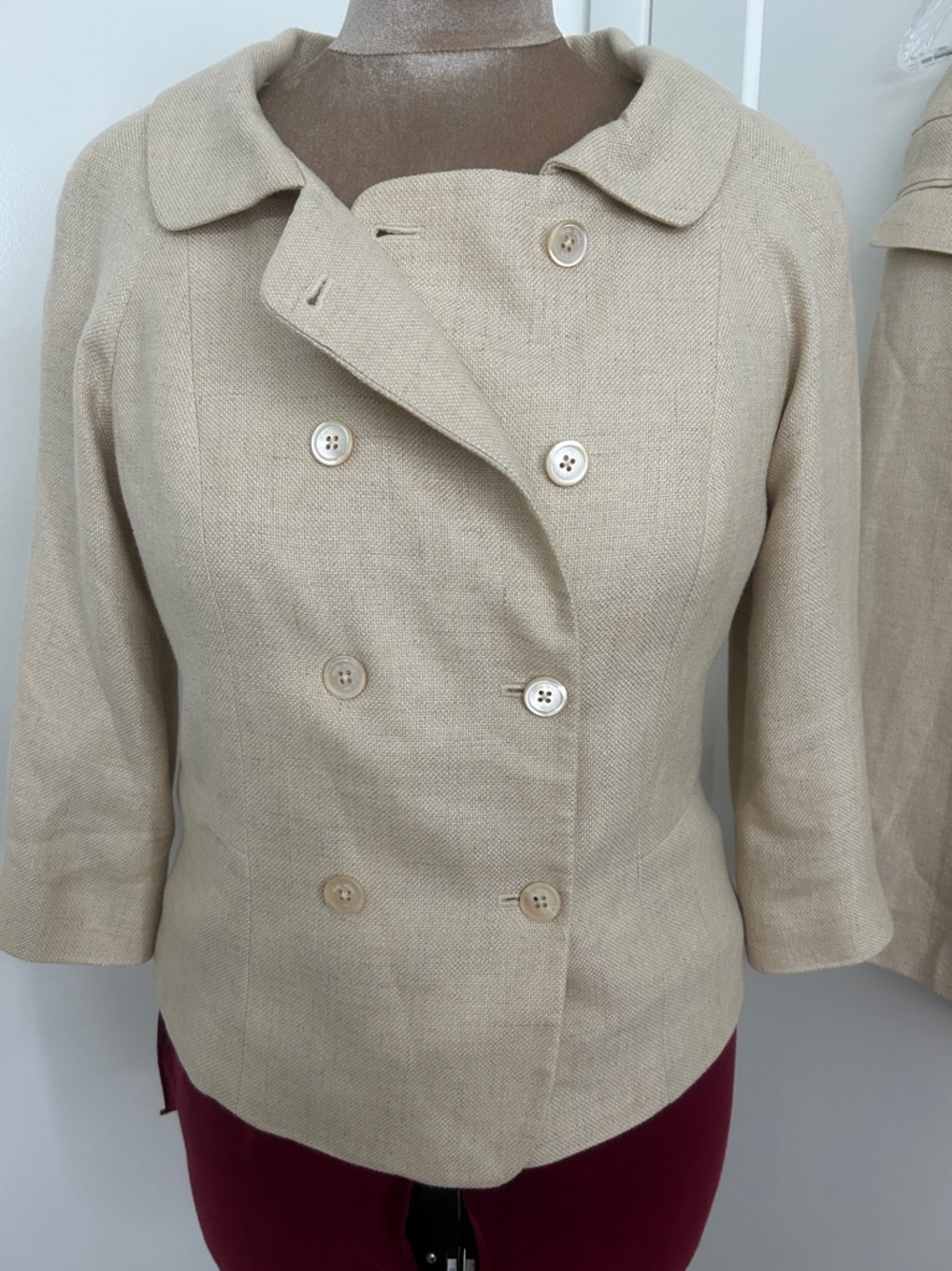 Vintage Brooks Brothers 2-Piece Double Breasted Top with Pencil Skirt |SZ 10/12 - Picture 4 of 14